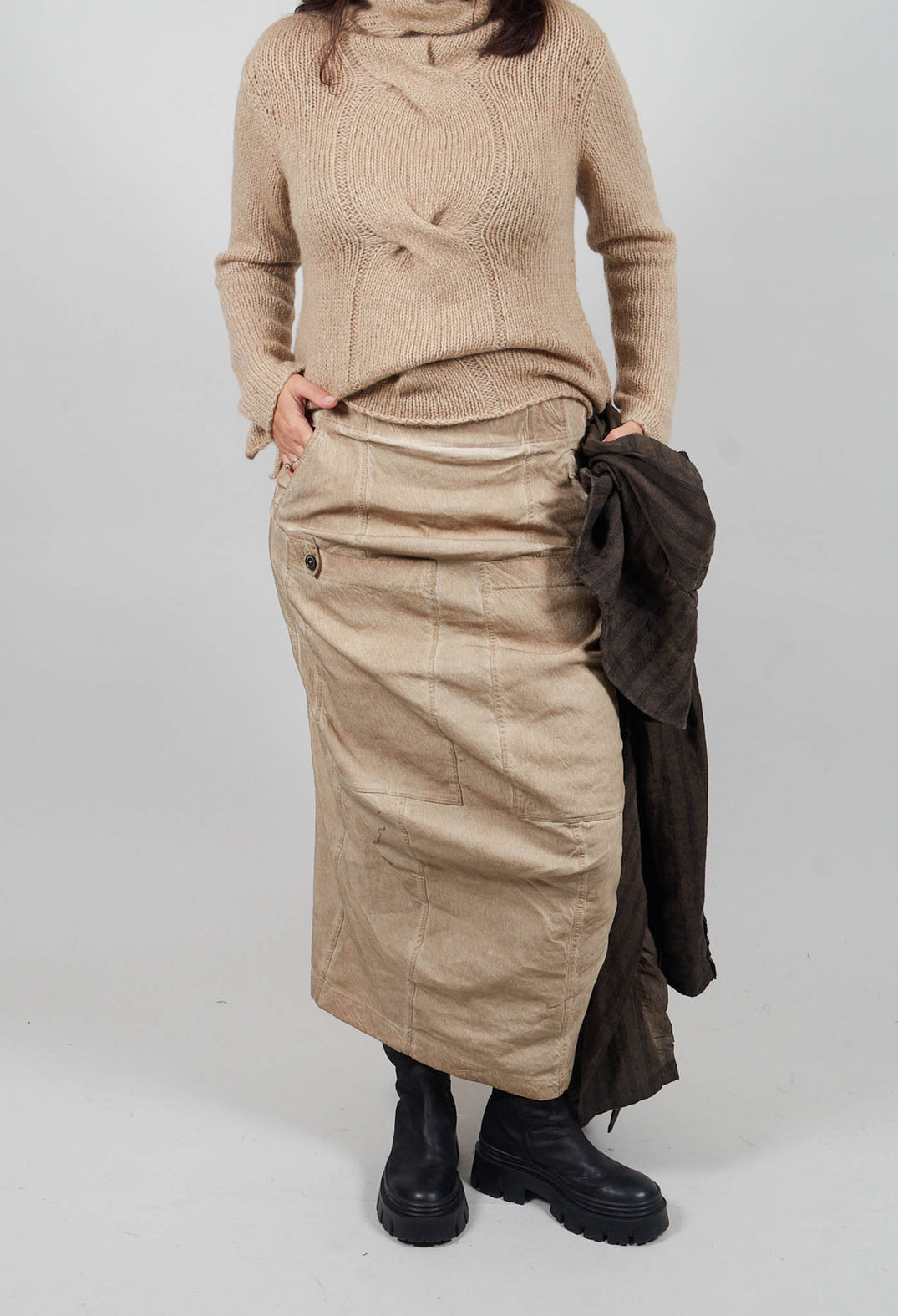 Fitted Maxi Skirt in Clay Cloud  - 2120307