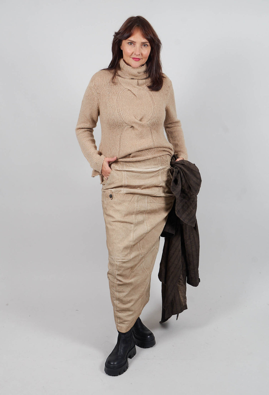 Fitted Maxi Skirt in Clay Cloud  - 2120307
