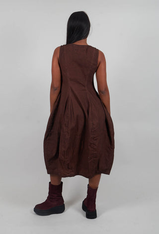 Sleeveless Tulip Hem Dress in Henna Cloud  - 2120908