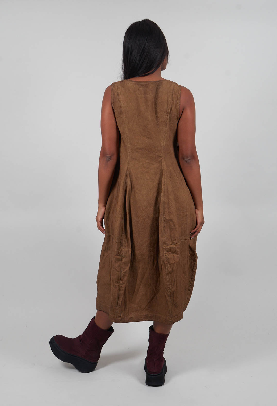 Sleeveless Tulip Hem Dress in Dakar Cloud - 2120908