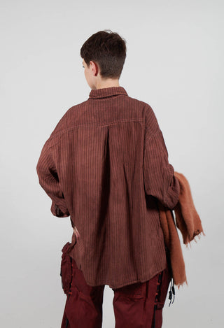 Longline Shirt in Henna Cloud Stripe  - 2130401