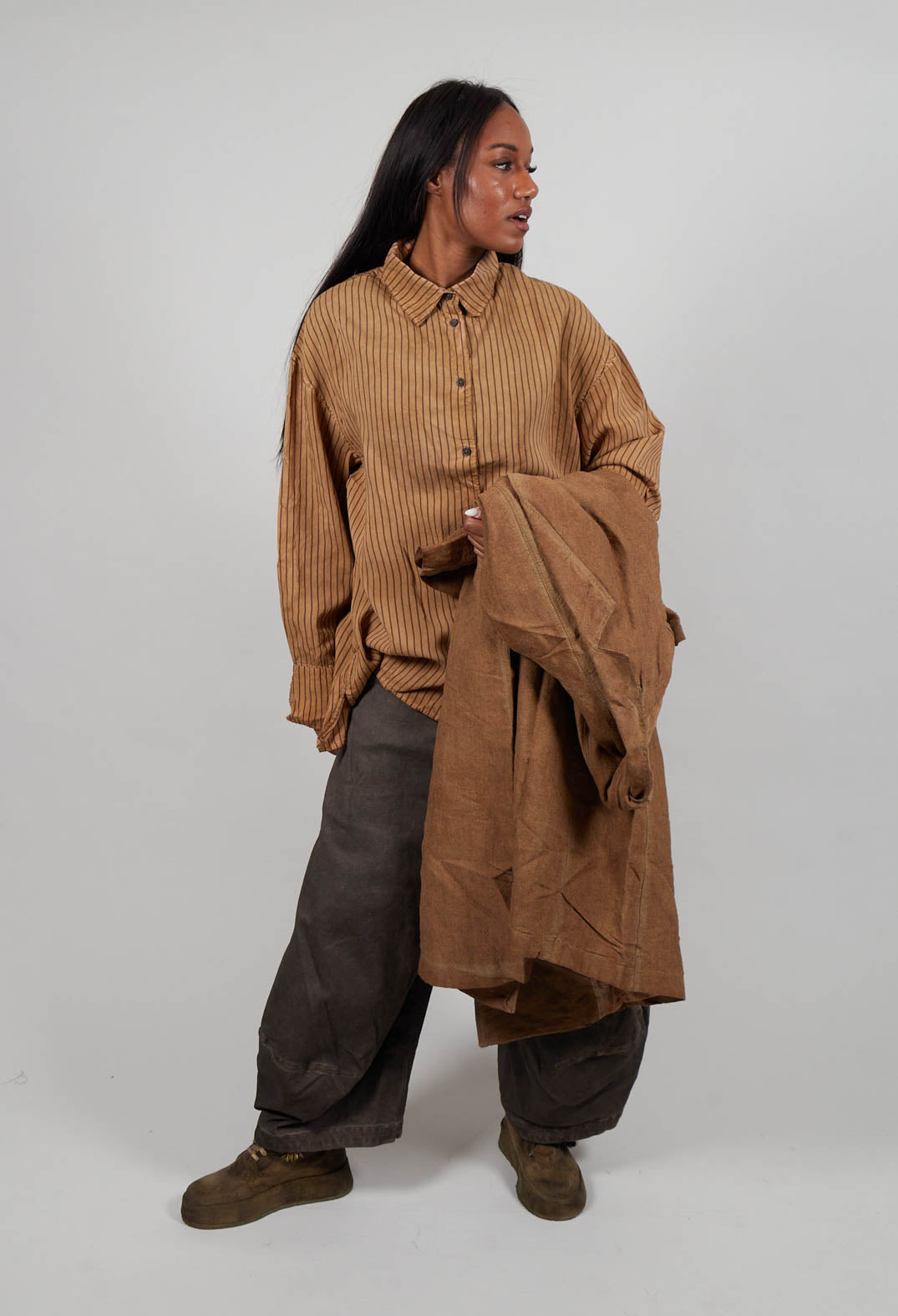 Longline Shirt in Dakar Cloud Stripe  - 2130401