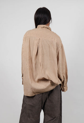 Longline Shirt in Clay Cloud Stripe  - 2130401
