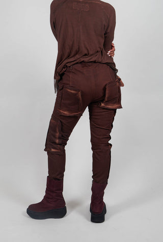 Slim Trousers with Seam Detail in Henna Cloud  - 2190105