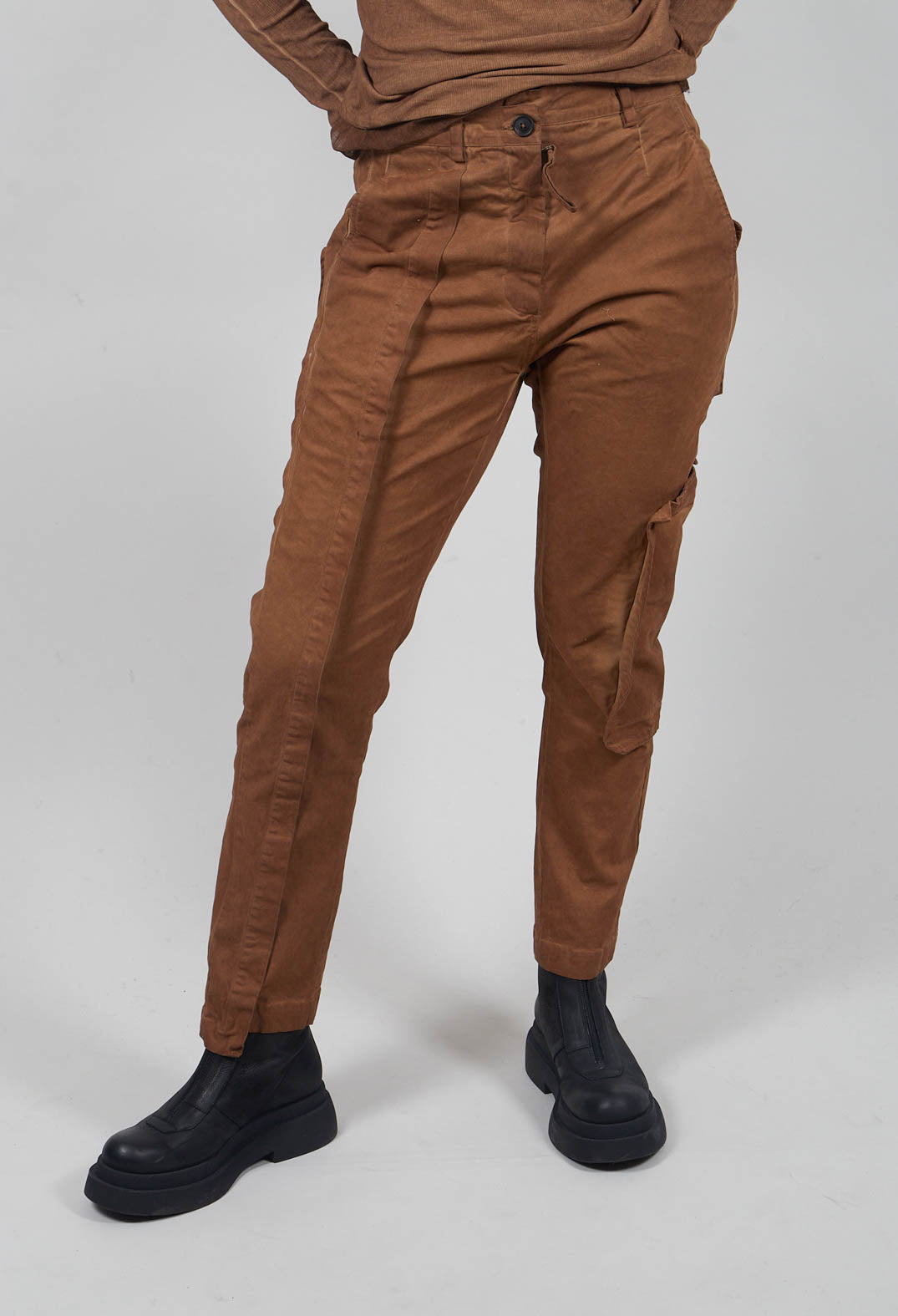 Slim Trousers with Seam Detail in Dakar Cloud - 2190105