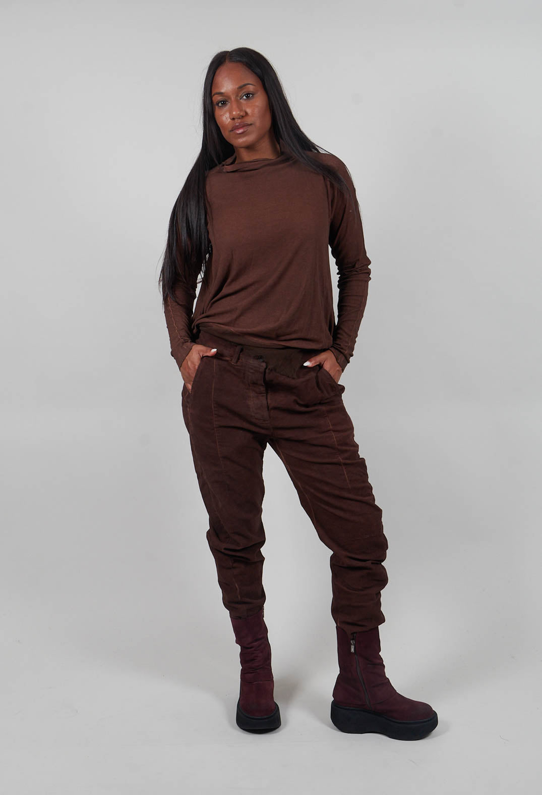 Straight Leg Trousers in Henna Cloud - 2220102