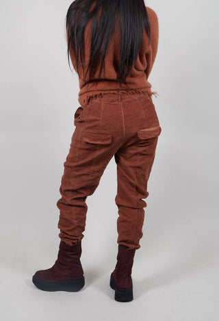 Straight Leg Trousers in Terracotta Cloud  - 2220102