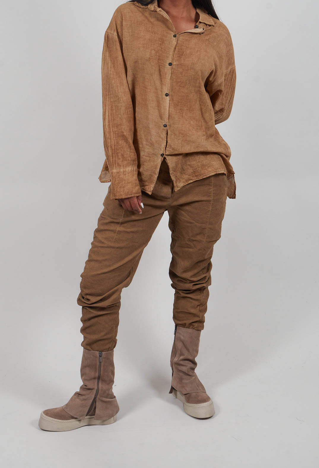 Straight Leg Trousers in Clay Cloud  - 2220102