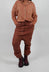 Drop Crotch Trousers in Terracotta Cloud  - 2220103