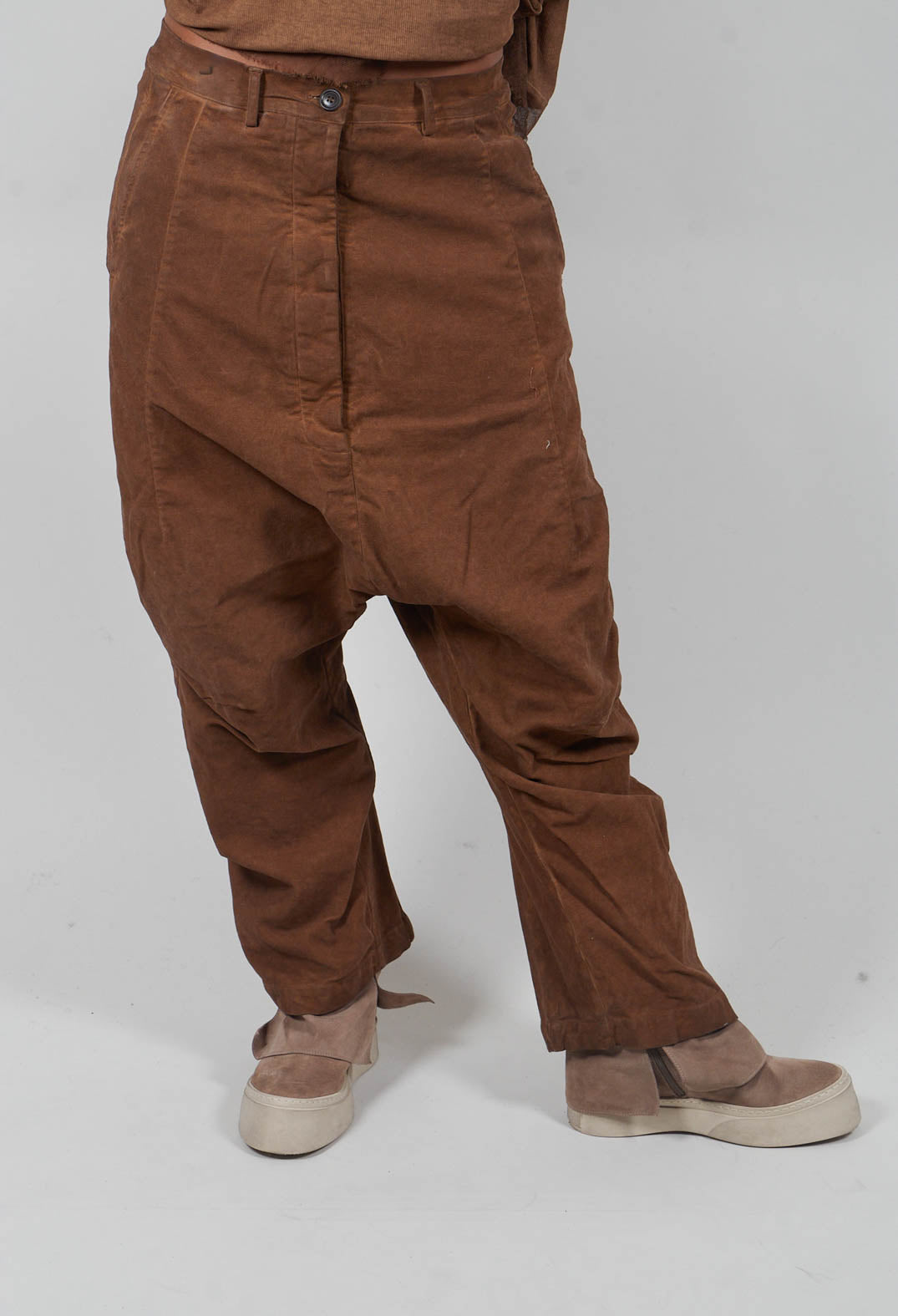 Drop Crotch Trousers in Dakar Cloud   - 2220103