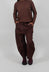 Barrel Leg Drop Crotch Trousers in Henna Cloud  - 2220104