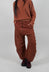 Barrel Leg Drop Crotch Trousers in Terracotta Cloud  - 2220104
