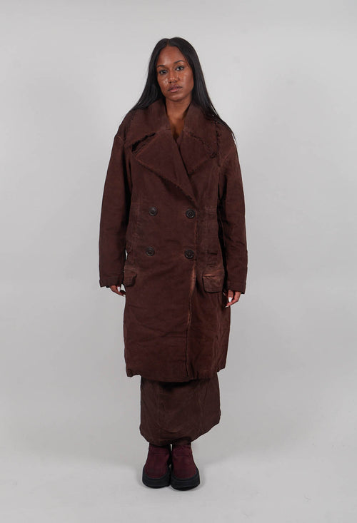 Double Breasted Coat in Henna Cloud - 2221205