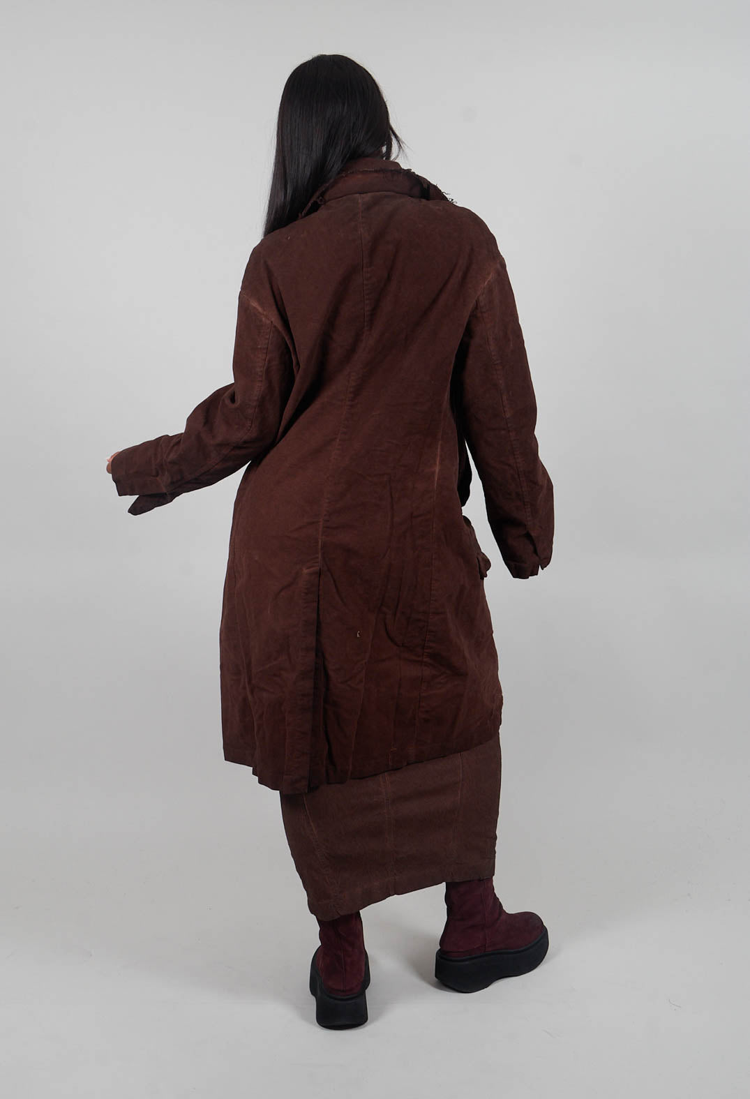 Double Breasted Coat in Henna Cloud - 2221205