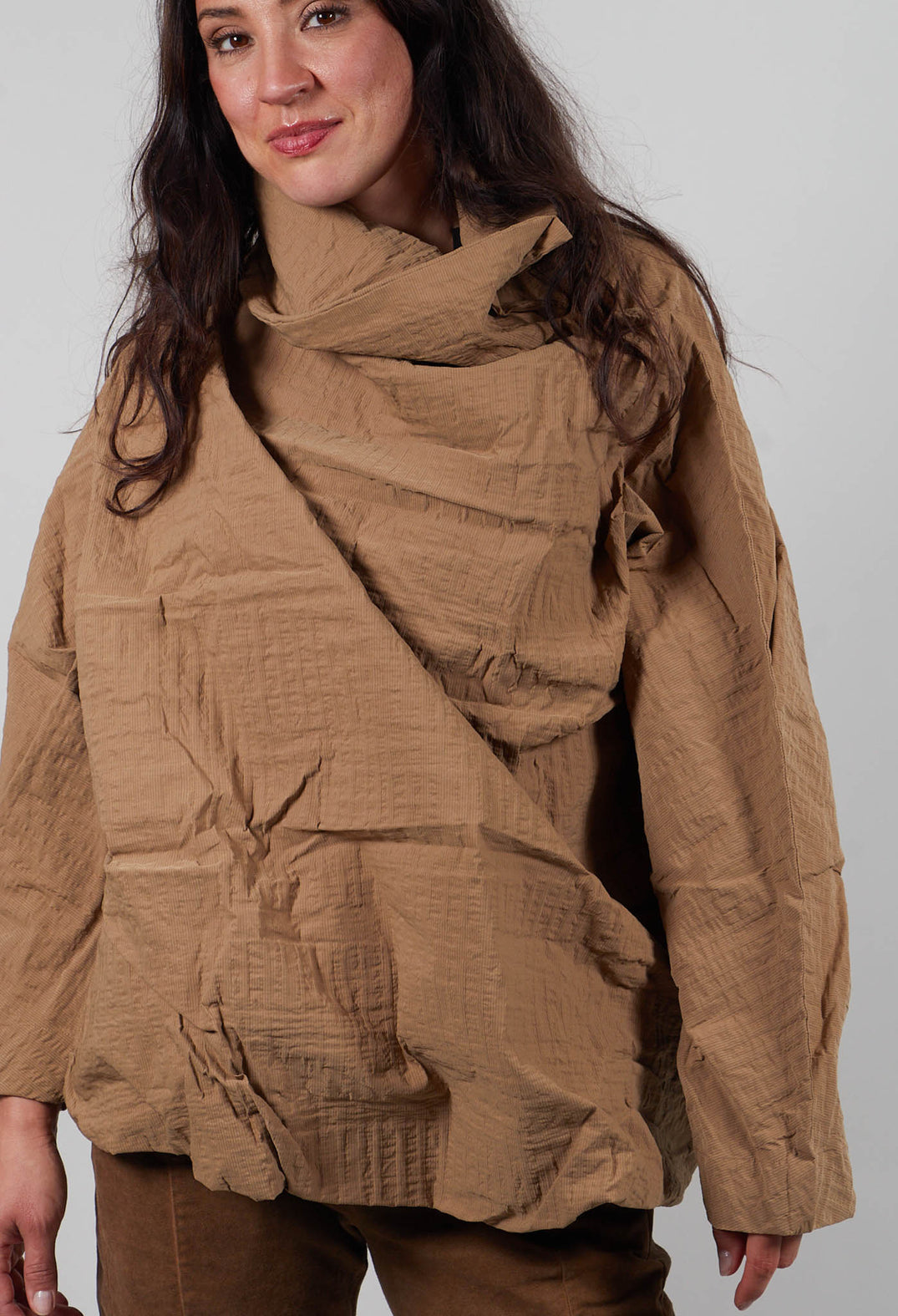 Oversized High Neck Top in Dakar 3D Optic  - 2240802