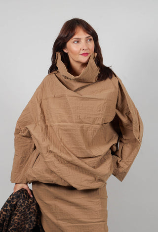 Oversized High Neck Top in Dakar 3D Optic  - 2240802