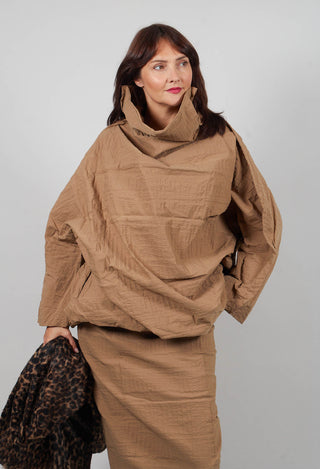 Oversized High Neck Top in Dakar 3D Optic  - 2240802