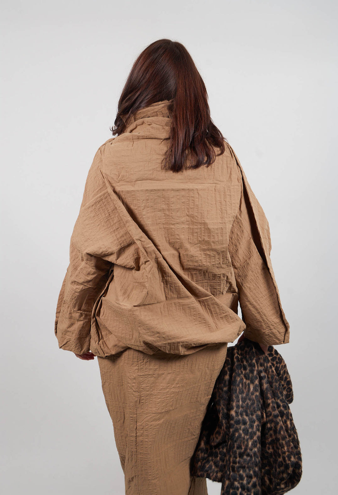 Oversized High Neck Top in Dakar 3D Optic  - 2240802