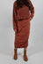 Pencil Skirt in Terracotta 3D Optic  - 2240308