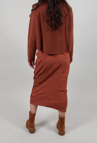 Pencil Skirt in Terracotta 3D Optic  - 2240308
