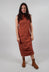Shift Dress in Terracotta 3D Optic  - 2240911