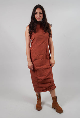 Shift Dress in Terracotta 3D Optic  - 2240911