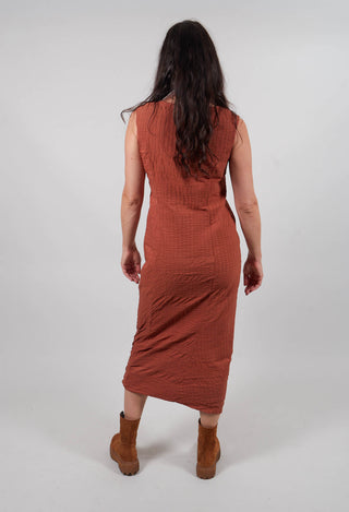 Shift Dress in Terracotta 3D Optic  - 2240911