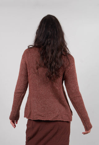 Cable Jumper in Henna Melange  - 2250703