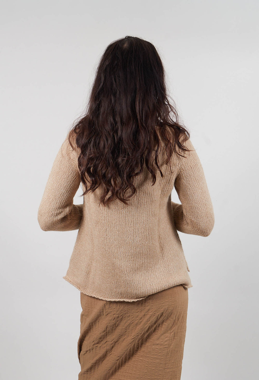 Cable Jumper in Clay Melange  - 2250703