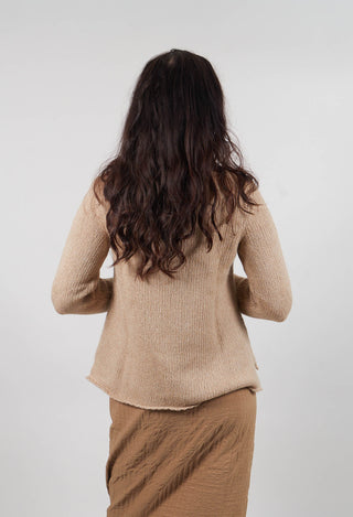 Cable Jumper in Clay Melange  - 2250703
