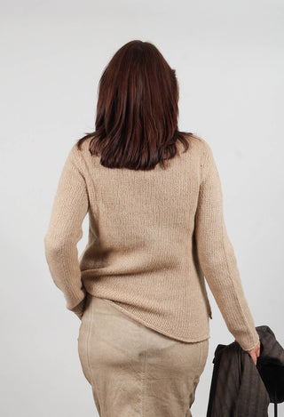 Cable Jumper in Clay Melange  - 2250703