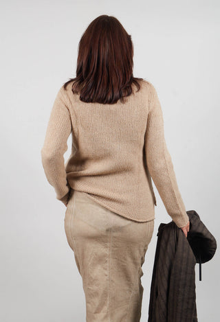 Cable Jumper in Clay Melange  - 2250703