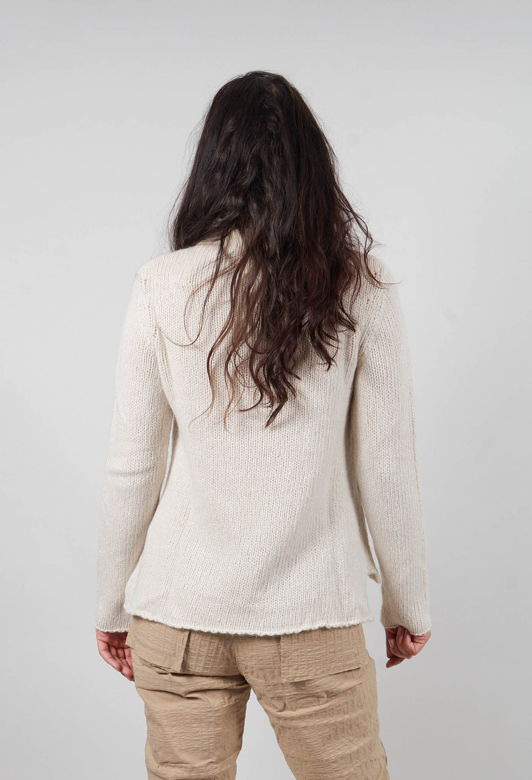 Cable Jumper in Ivory Melange - 2250703