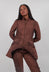 Curved Hem Jacket in Henna Cloud  - 2261101