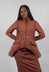 Curved Hem Jacket in Terracotta Cloud  - 2261101