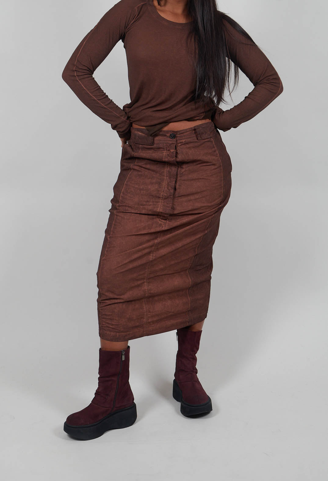 Fitted Skirt in Henna Cloud  - 2260303
