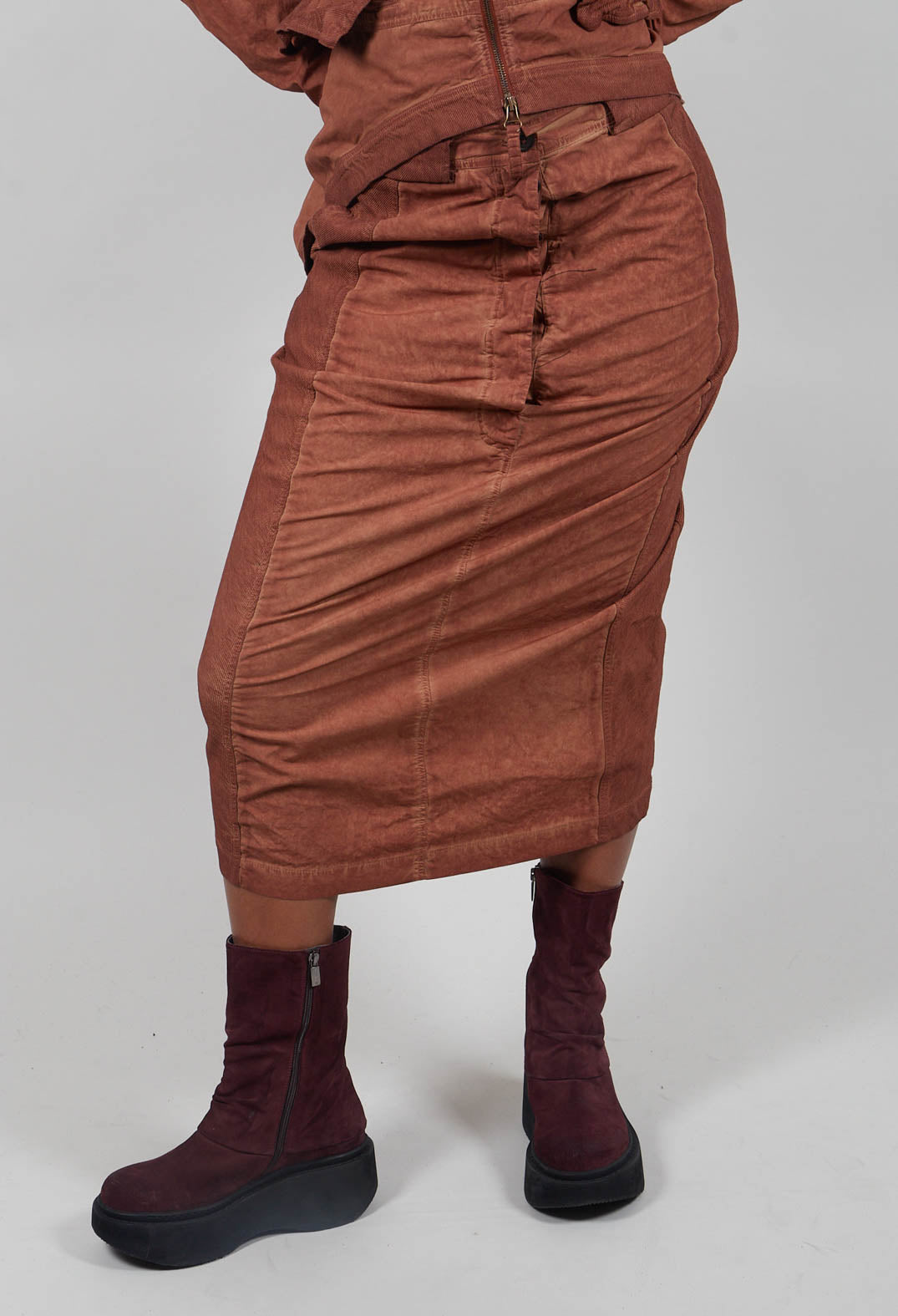 Fitted Skirt in Terracotta Cloud - 2260303