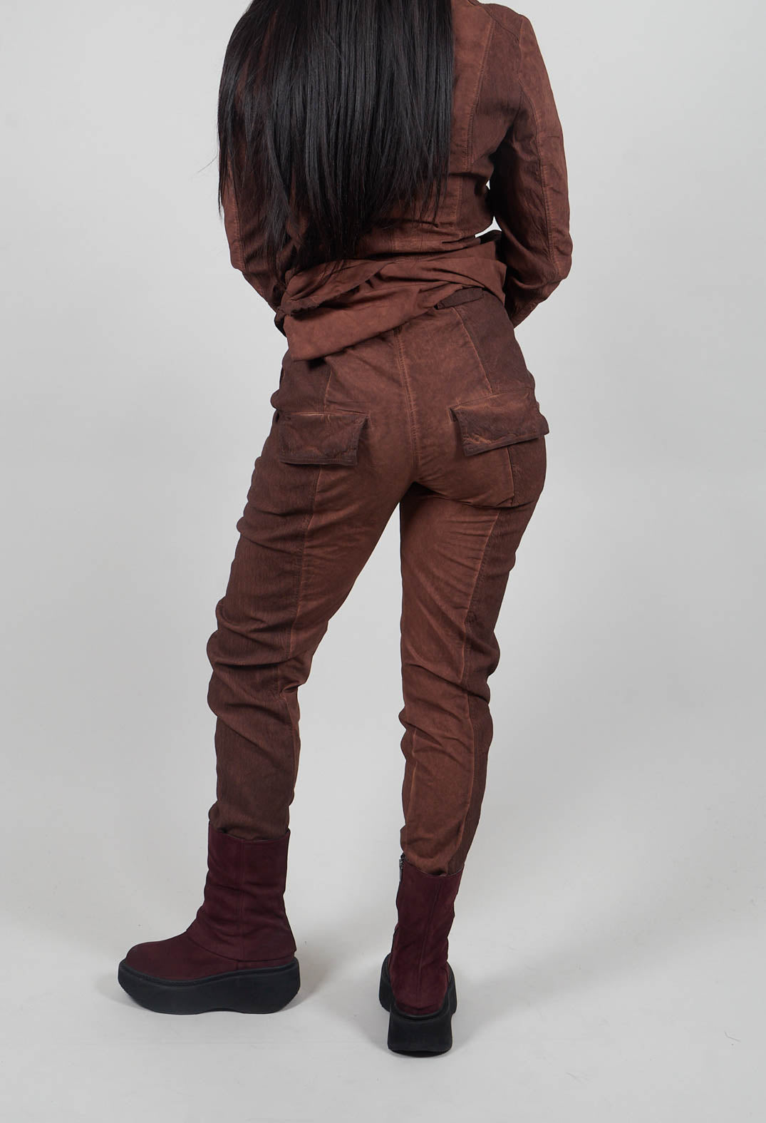 Seam Detail Trousers in Henna Cloud  - 2260104