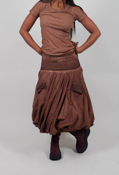 Bubble Hem Skirt in Henna Cloud  - 2260307