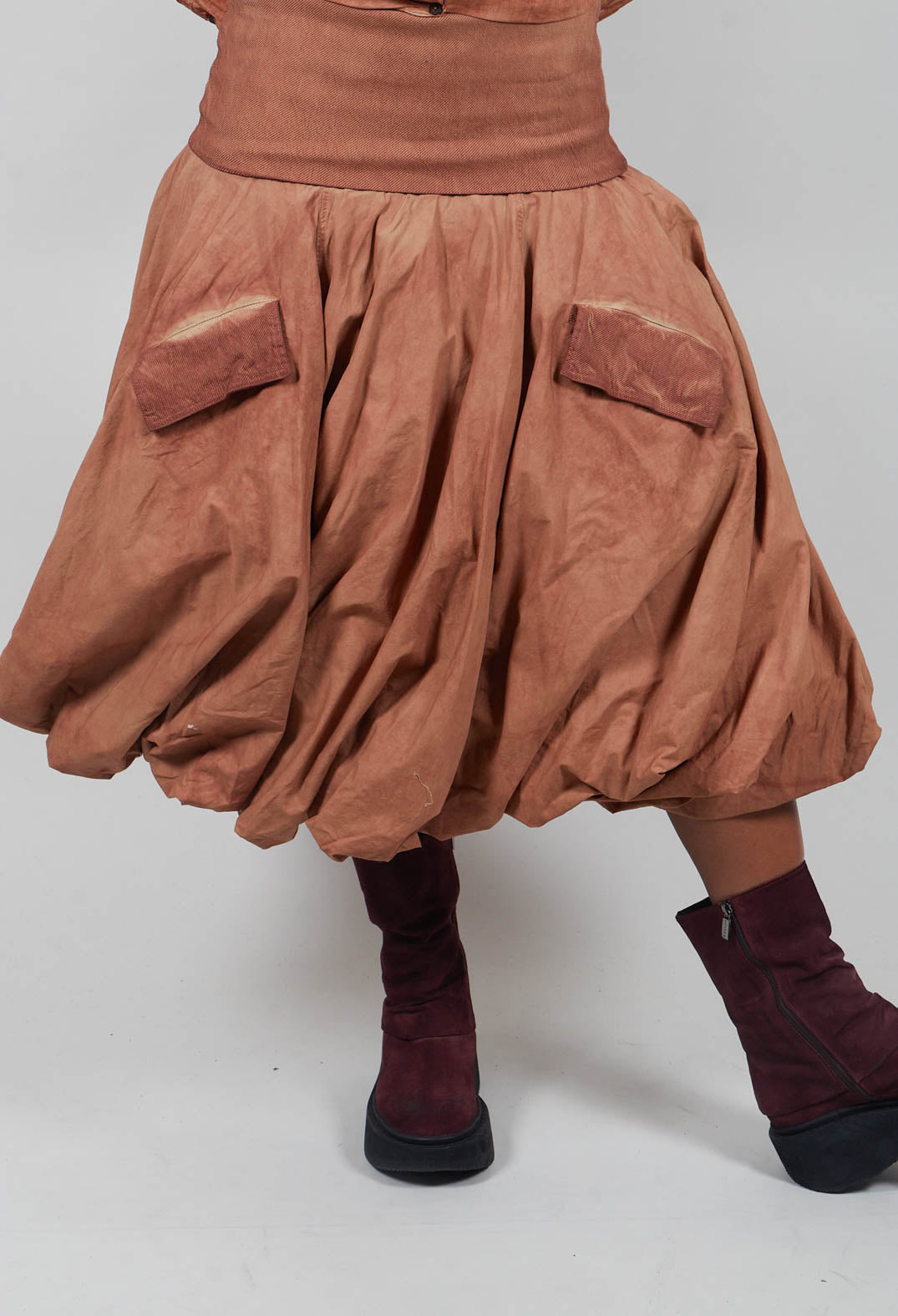 Bubble Hem Skirt in Terracotta Cloud - 2260307
