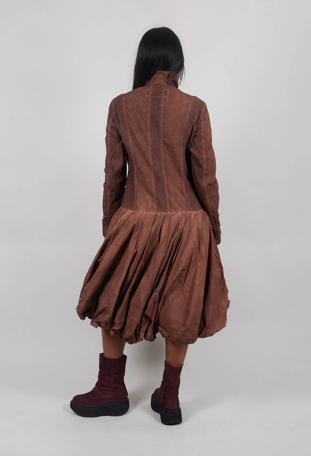 Bubble Hem Dress in Henna Cloud - 2260908