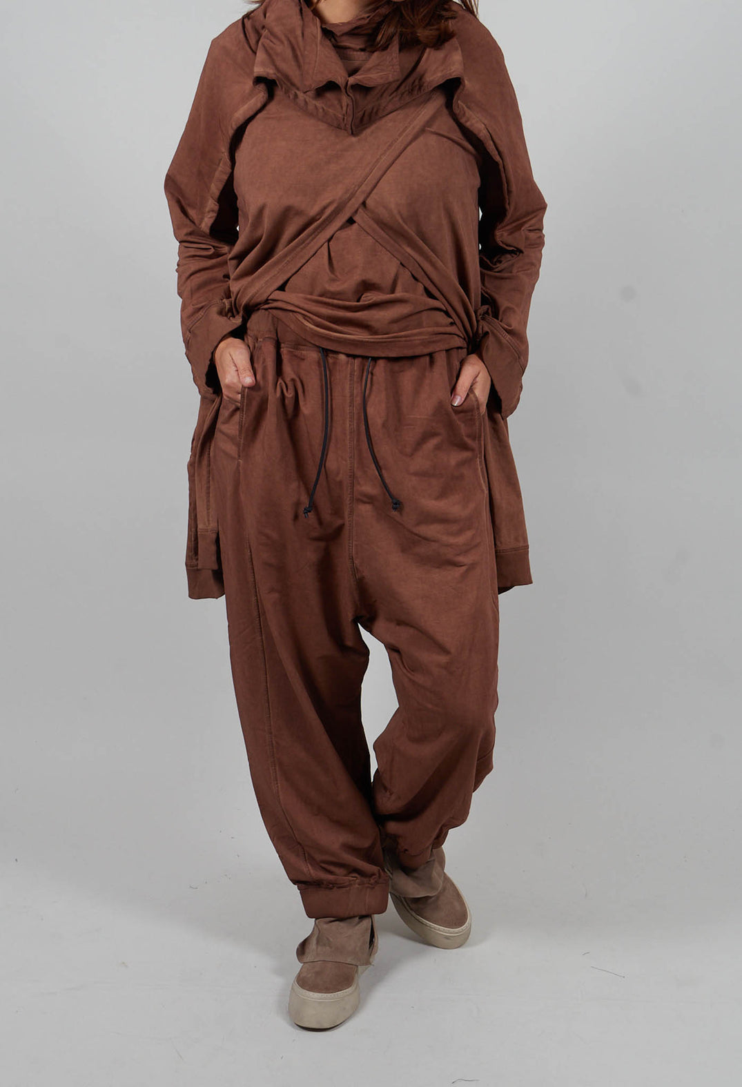 Drop Crotch Joggers in Terracotta Cloud  - 2280102
