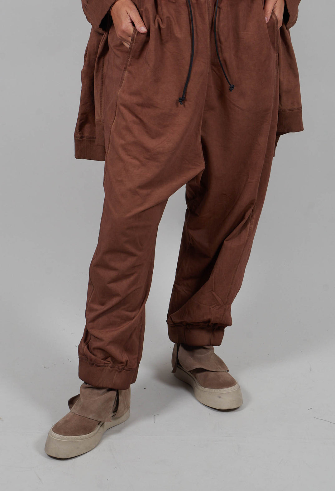 Drop Crotch Joggers in Terracotta Cloud  - 2280102