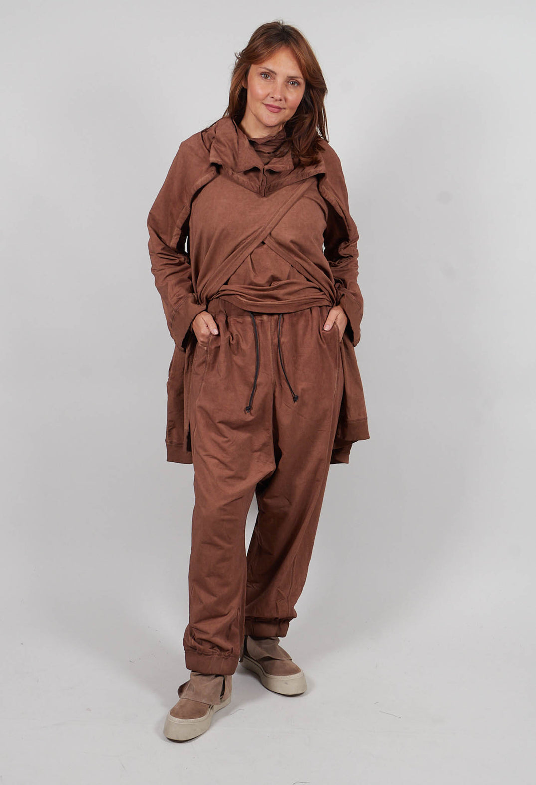 Drop Crotch Joggers in Terracotta Cloud  - 2280102