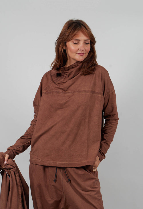 Oversized Top in Terracotta Cloud  - 2280503