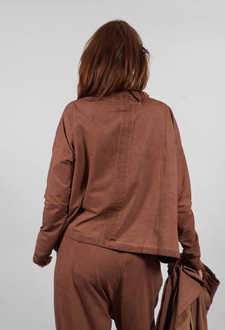 Oversized Top in Terracotta Cloud  - 2280503