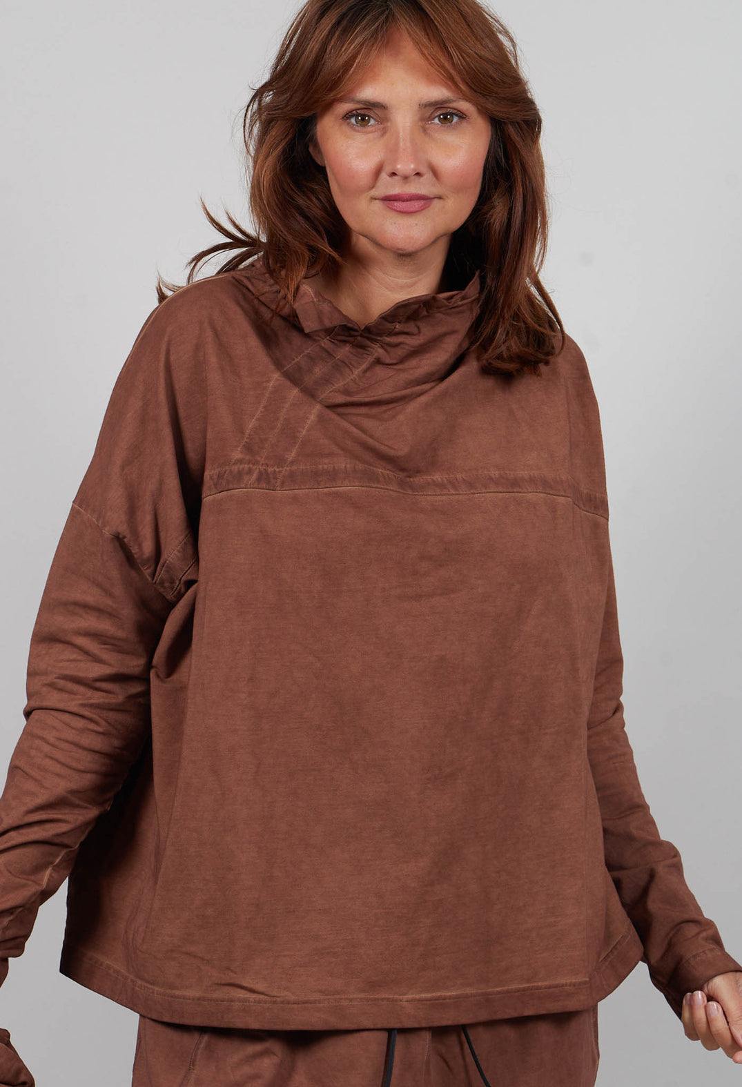 Oversized Top in Terracotta Cloud  - 2280503