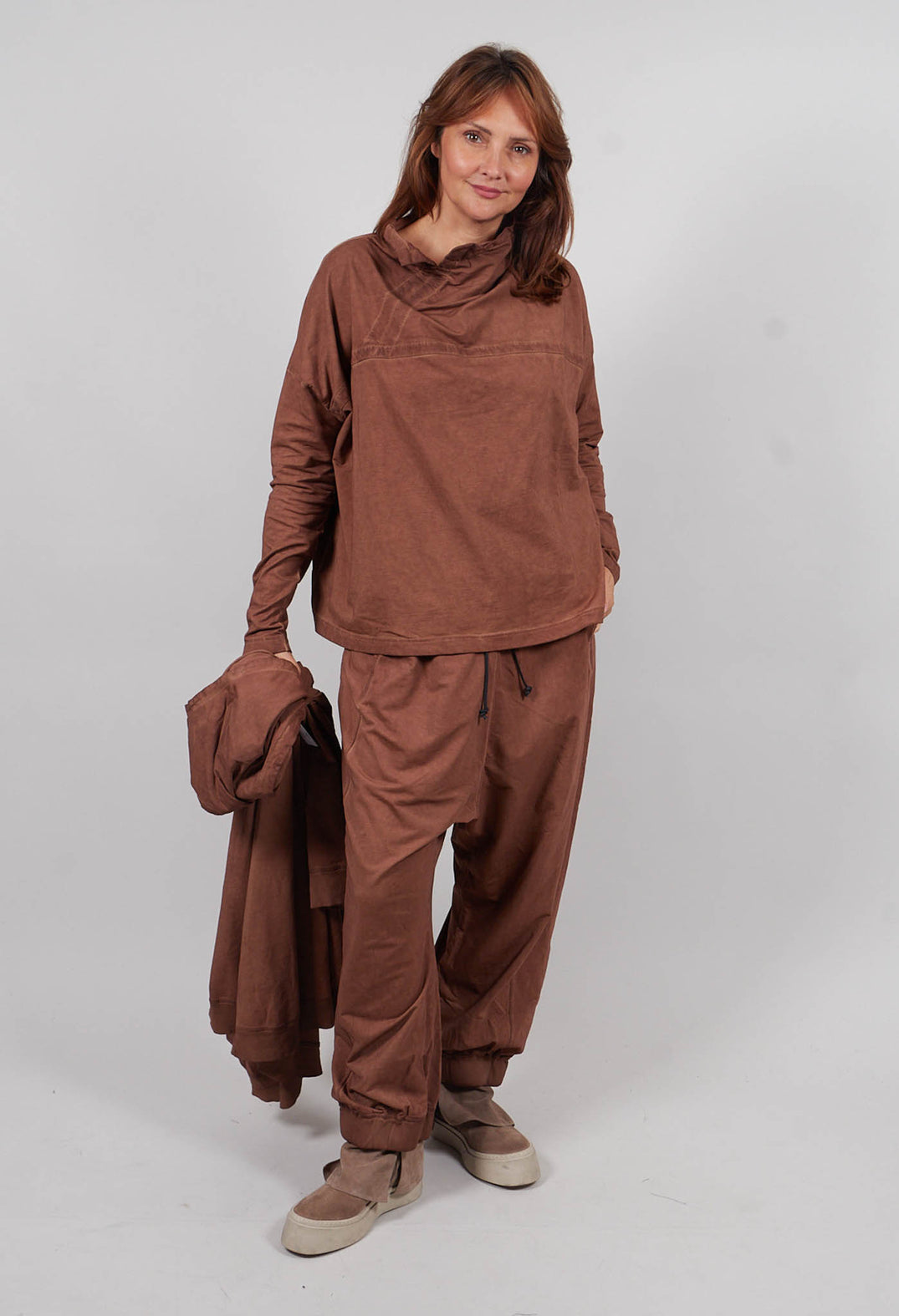 Oversized Top in Terracotta Cloud  - 2280503