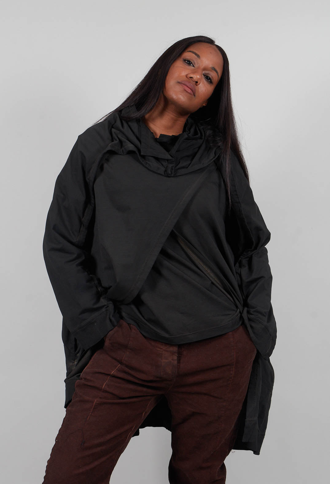 Jersey Over Dress in Black Cloud  - 2280905