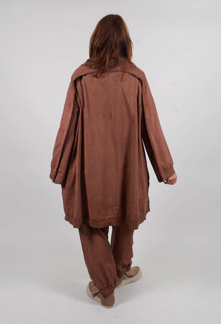 Jersey Over Dress in Terracotta Cloud  - 2280905